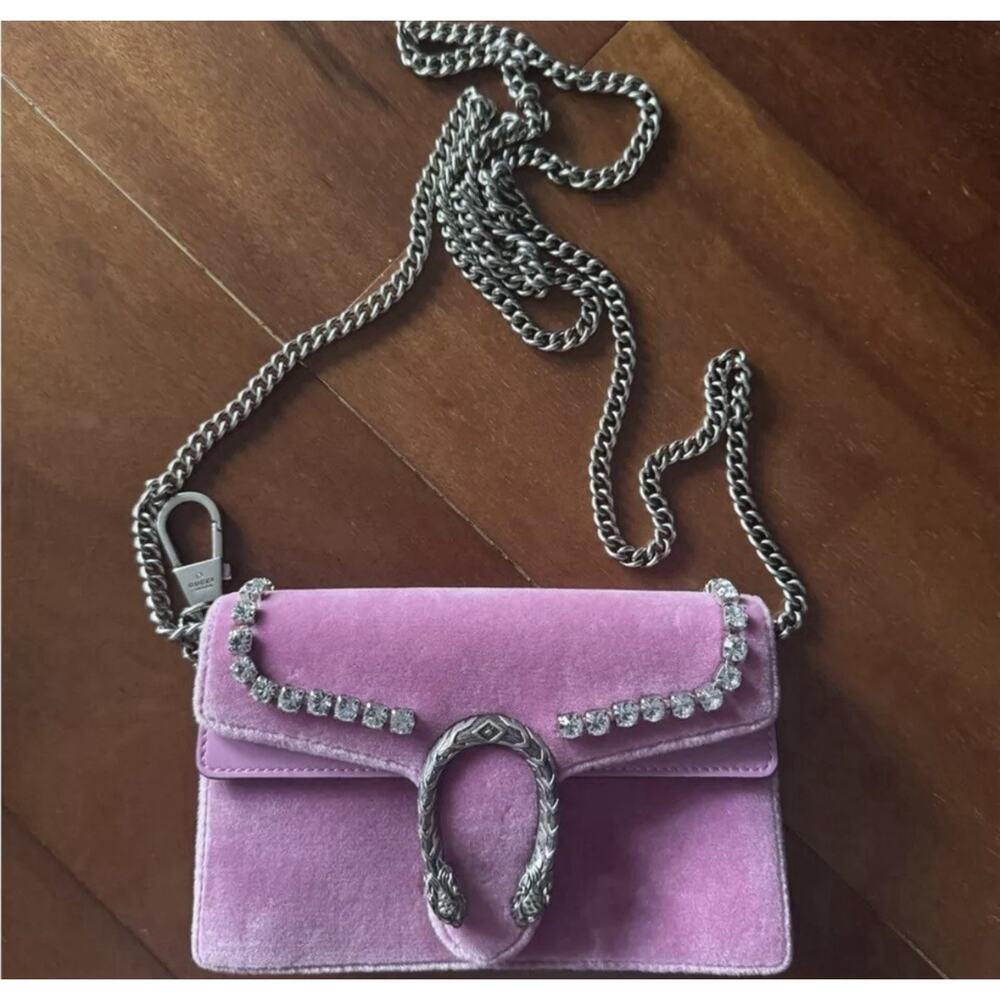 Gucci Dionysus Shoulder Bag Mini Pink Velvet